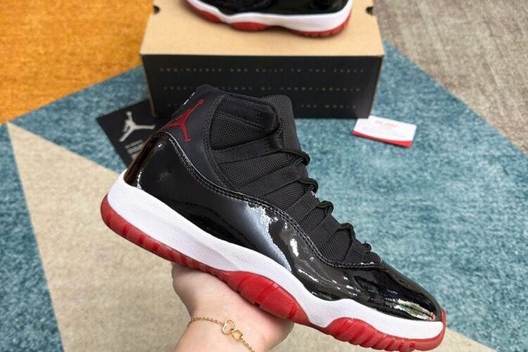 Giày Jordan 11 Retro Playoffs Bred đen đỏ