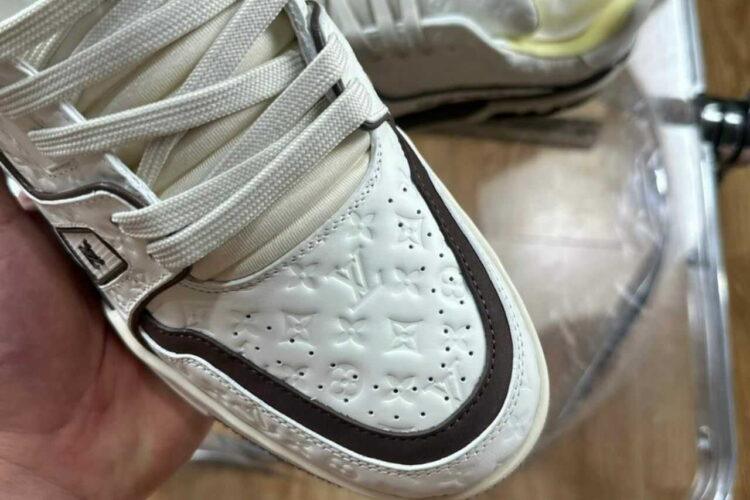Giày Louis Vuitton LV Trainer 54 Monogram White Nubuck