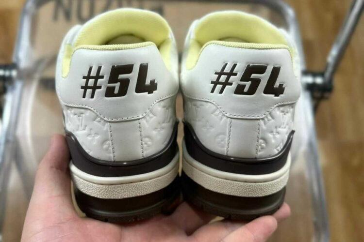 Giày Louis Vuitton LV Trainer 54 Monogram White Nubuck