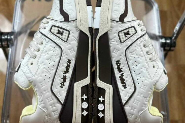 Giày Louis Vuitton LV Trainer 54 Monogram White Nubuck