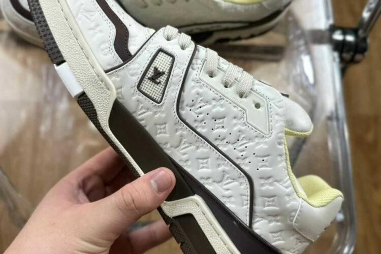 Giày Louis Vuitton LV Trainer 54 Monogram White Nubuck