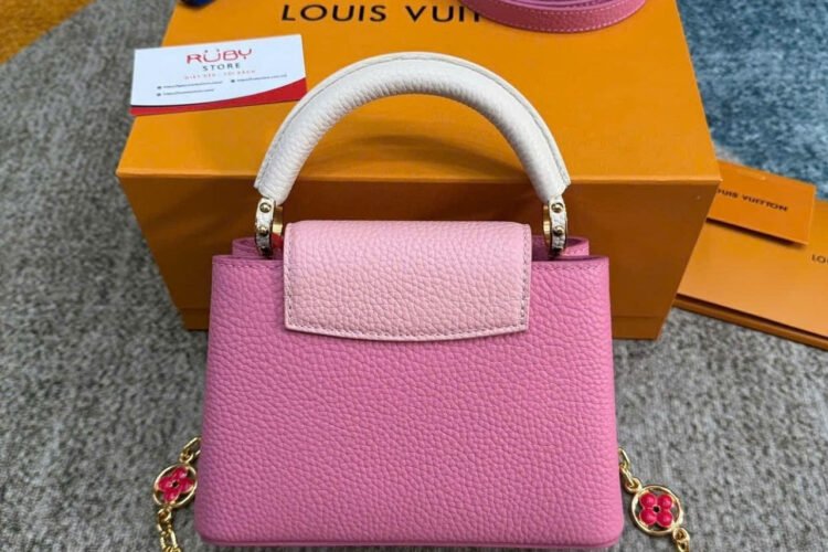 Túi LV Capucines Mini Candy Pink Monogram Chain Taurillon 21CM