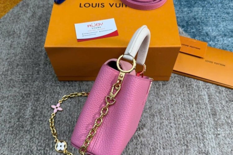Túi LV Capucines Mini Candy Pink Monogram Chain Taurillon 21CM