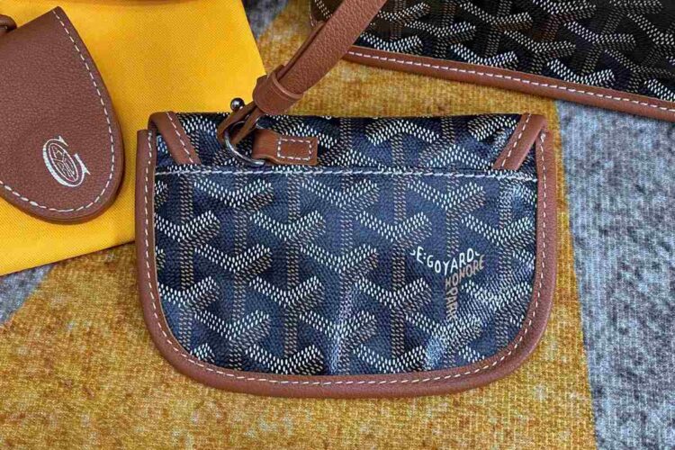 Túi Goyard Anjou Mini Bag Goyardine and Leather Black and Tan Best Quality