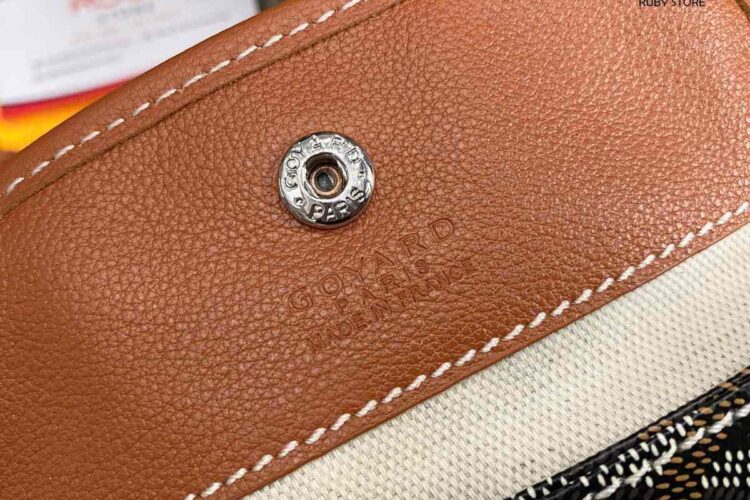 Túi Goyard Anjou Mini Bag Goyardine and Leather Black and Tan Best Quality