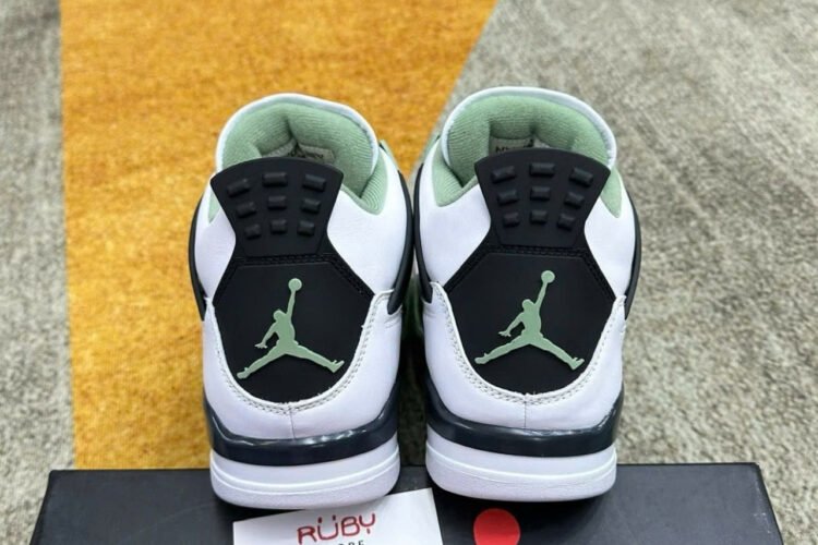 Giày Air Jordan 4 Retro Seafoam Trắng Xanh Rêu