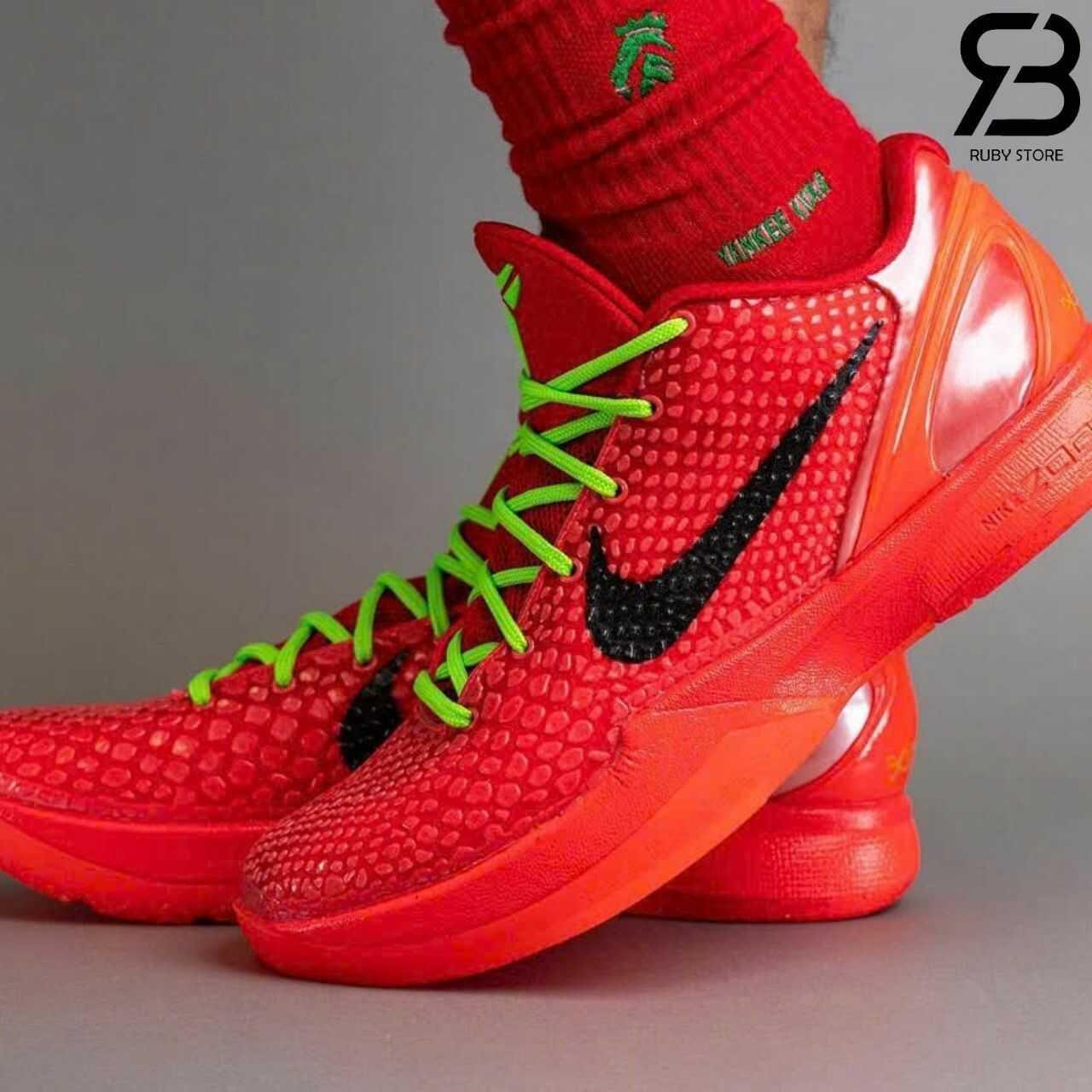 Giày Nike Zoom Kobe 6 Protro Reverse Grinch Red Đỏ