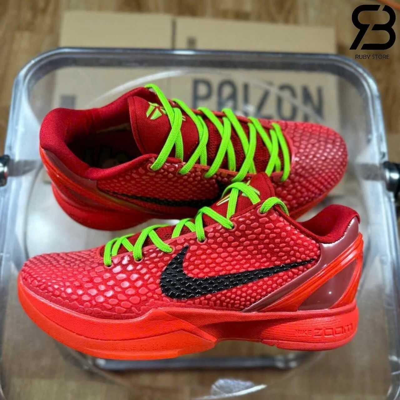 Giày Nike Zoom Kobe 6 Protro Reverse Grinch Red Đỏ