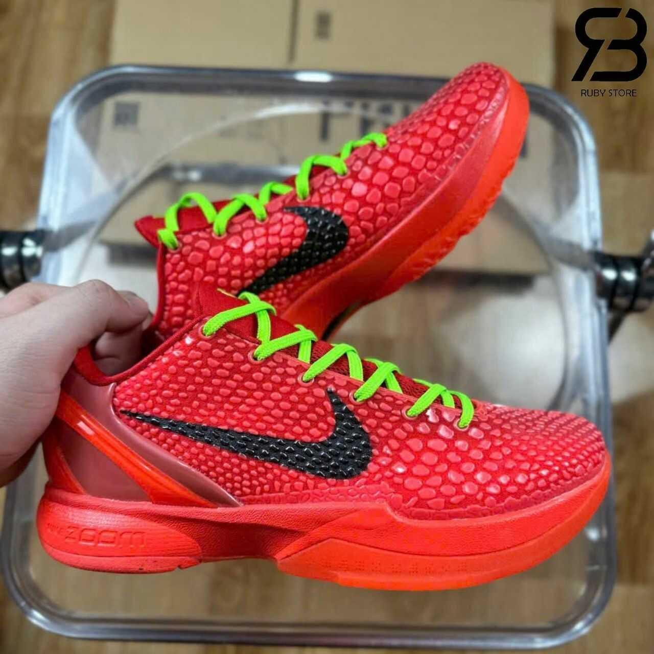 Giày Nike Zoom Kobe 6 Protro Reverse Grinch Red Đỏ