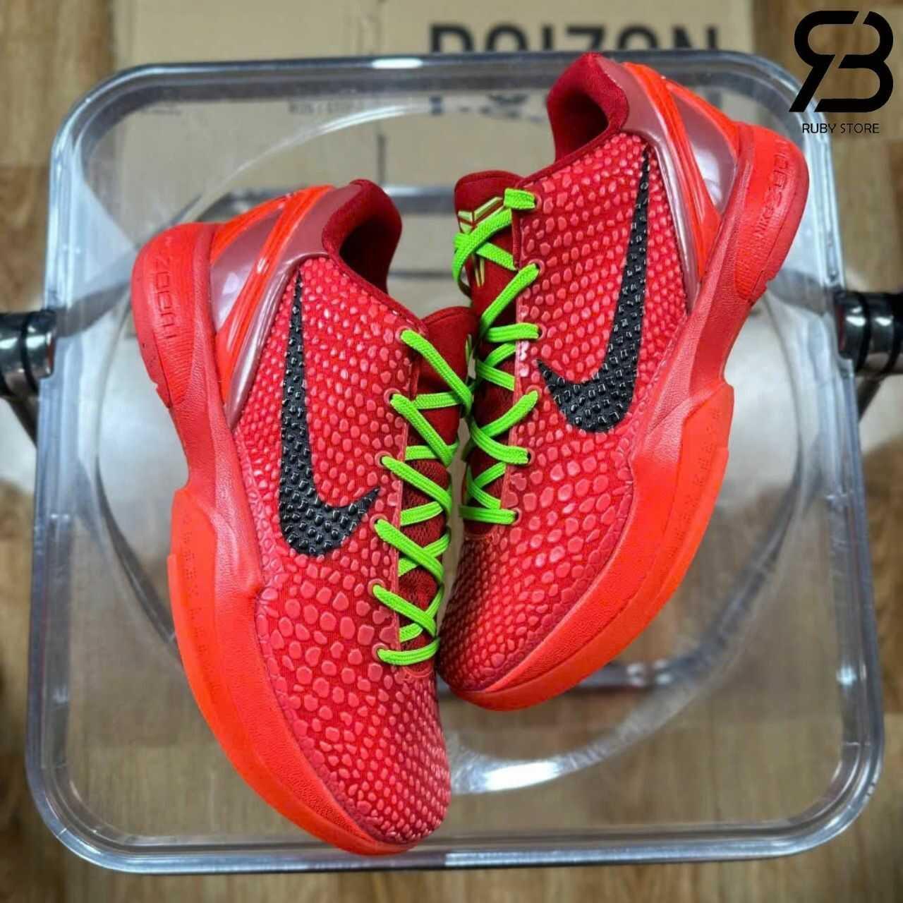 Giày Nike Zoom Kobe 6 Protro Reverse Grinch Red Đỏ