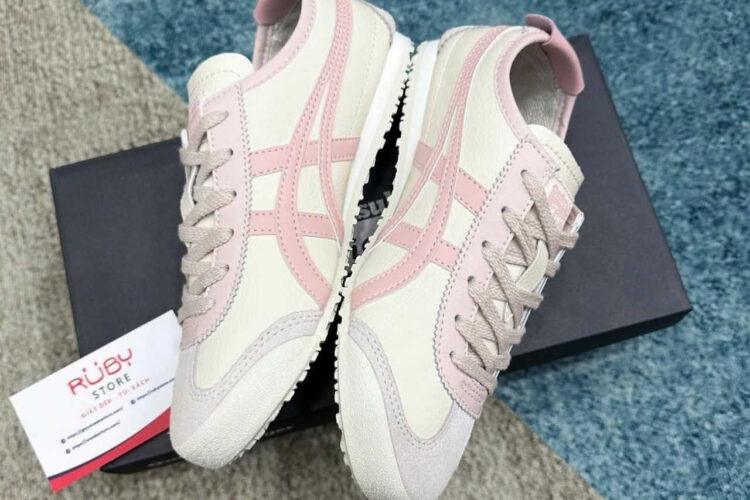 Giày Onitsuka Tiger Mexico 66 Oatmeal Ginger Peach Trắng hồng