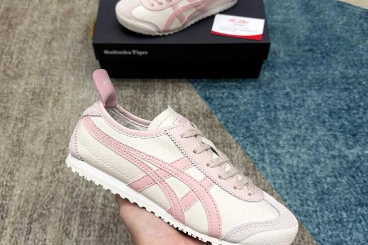 Giày Onitsuka Tiger Mexico 66 Oatmeal Ginger Peach Trắng hồng