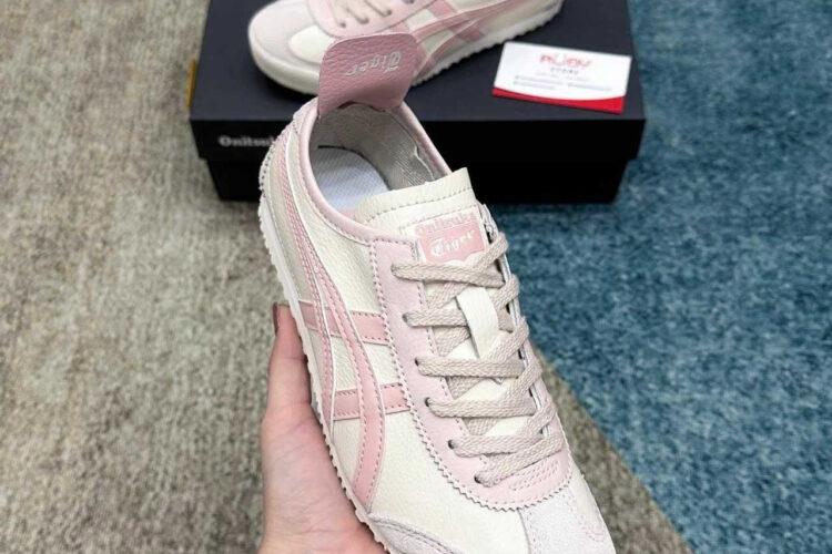 Giày Onitsuka Tiger Mexico 66 Oatmeal Ginger Peach Trắng hồng