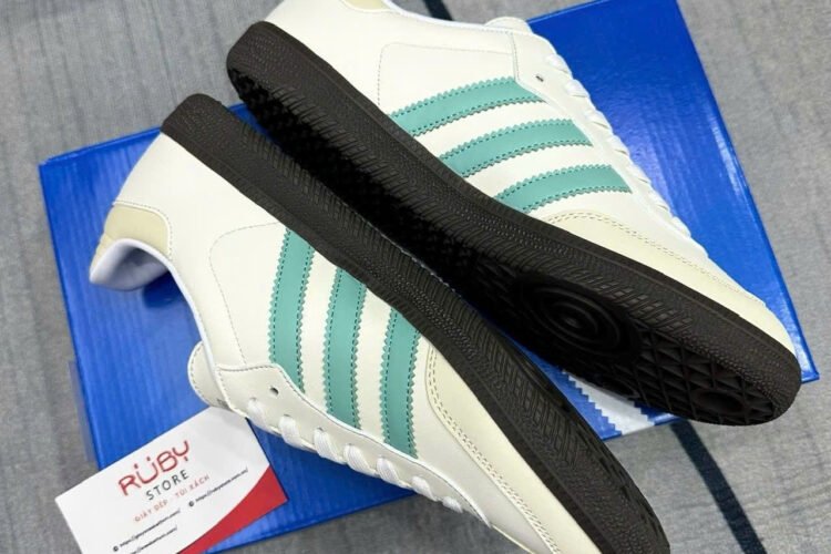 Giày adidas Samba OG Hazy Green Trắng sọc Xanh Lá