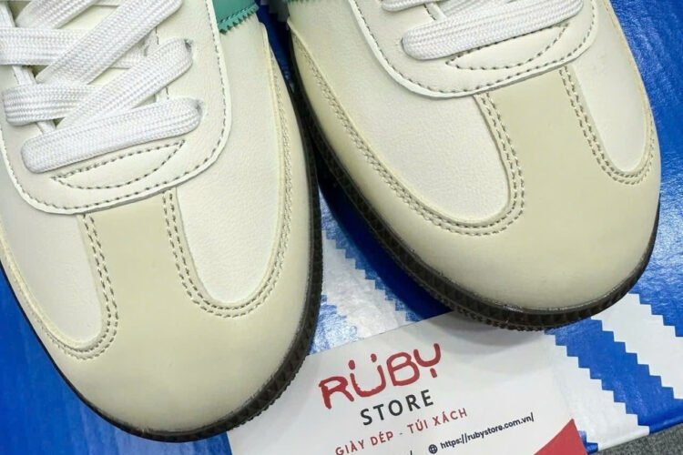 Giày adidas Samba OG Hazy Green Trắng sọc Xanh Lá