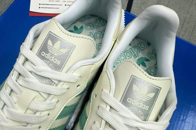 Giày adidas Samba OG Hazy Green Trắng sọc Xanh Lá