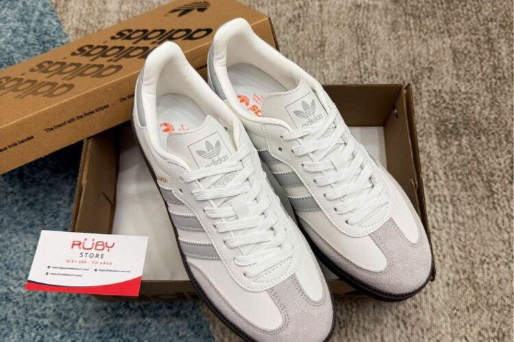 Giày adidas Samba OG White Grey Trắng Xám