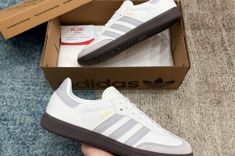 Giày adidas Samba OG White Grey Trắng Xám
