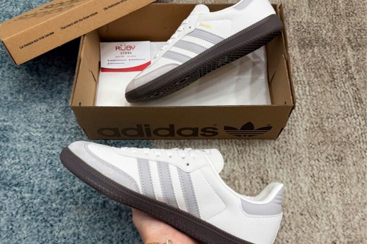 Giày adidas Samba OG White Grey Trắng Xám
