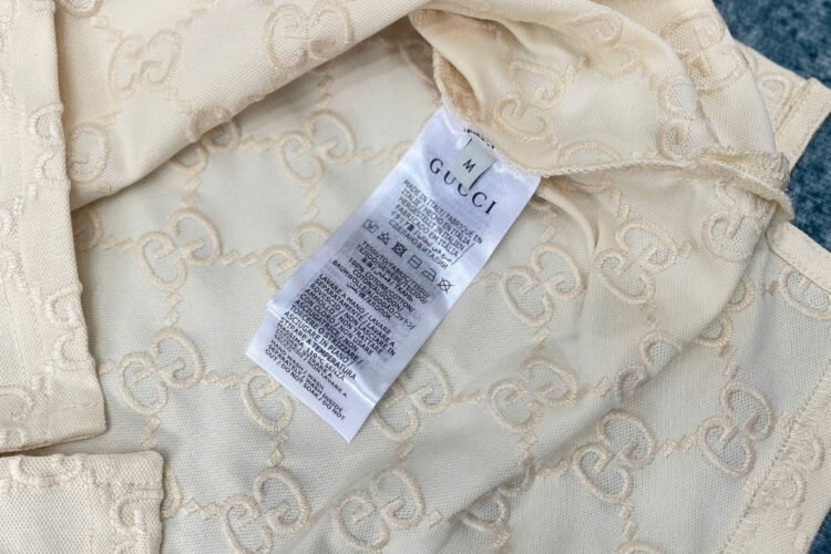 Áo Thun Gucci Cotton Piquet Polo With GG Ivory Màu Kem