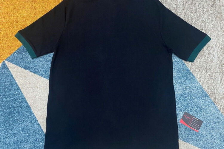 Áo Thun Gucci Cotton Piquet Polo With Web Collar Black đen
