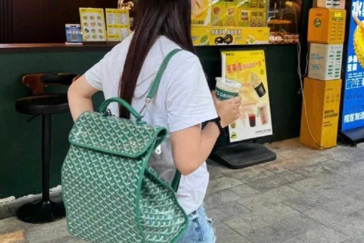 Balo Goyard Saint Léger Backpack Goyardine Green Xanh Lá