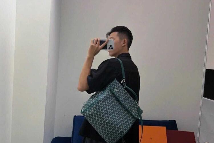 Balo Goyard Saint Léger Backpack Goyardine Green Xanh Lá