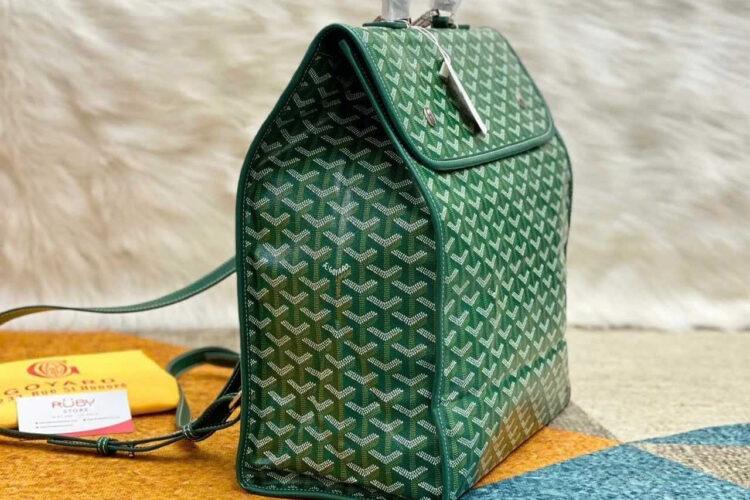 Balo Goyard Saint Léger Backpack Goyardine Green Xanh Lá