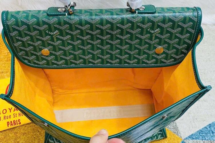 Balo Goyard Saint Léger Backpack Goyardine Green Xanh Lá