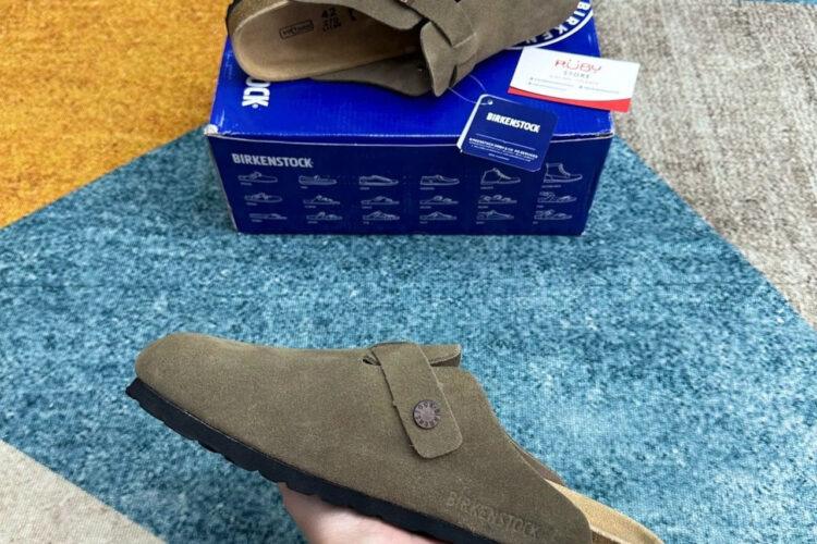 Dép Birkenstock Boston Soft Grey Green Màu Xám Xanh