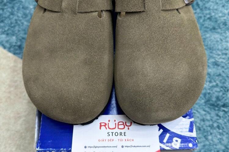 Dép Birkenstock Boston Soft Grey Green Màu Xám Xanh