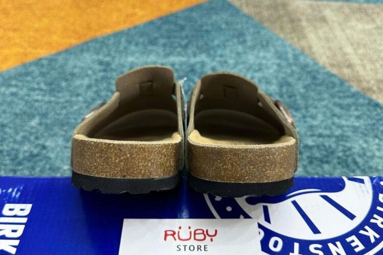 Dép Birkenstock Boston Soft Grey Green Màu Xám Xanh