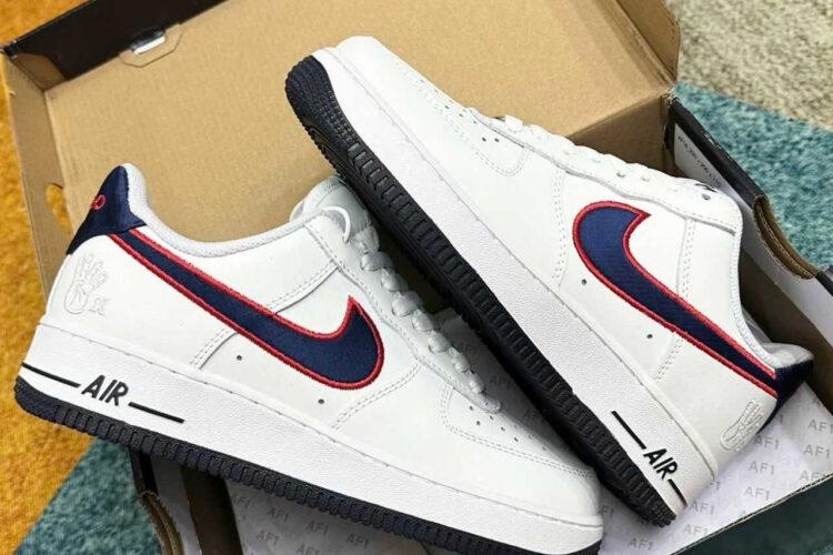 Giày Air Force 1 Low Houston Comets 4-Peat Trắng đen đỏ