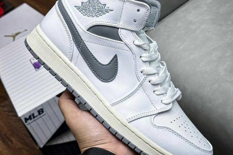 Giày Air Jordan 1 Mid Neutral Grey Trắng Xám Rep 1 1