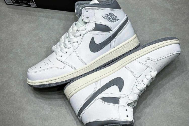 Giày Air Jordan 1 Mid Neutral Grey Trắng Xám Rep 1 1