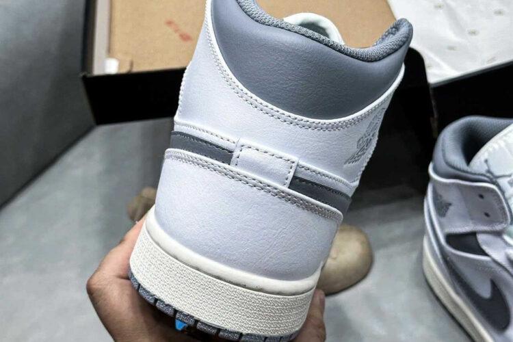 Giày Air Jordan 1 Mid Neutral Grey Trắng Xám Rep 1 1