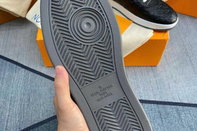 Giày LV Rivoli High Top Sneaker Black Monogram Calfskin Đen