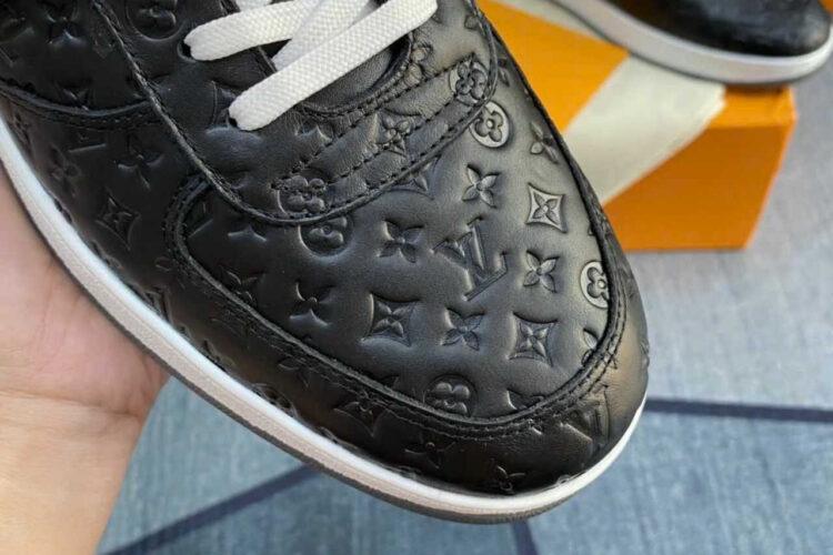 Giày LV Rivoli High Top Sneaker Black Monogram Calfskin Đen