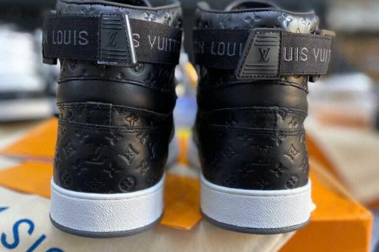 Giày LV Rivoli High Top Sneaker Black Monogram Calfskin Đen