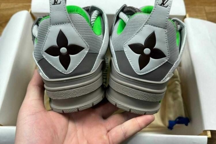 Giày LV Skate Trainer Grey Green FW23 Xám Xanh Lá