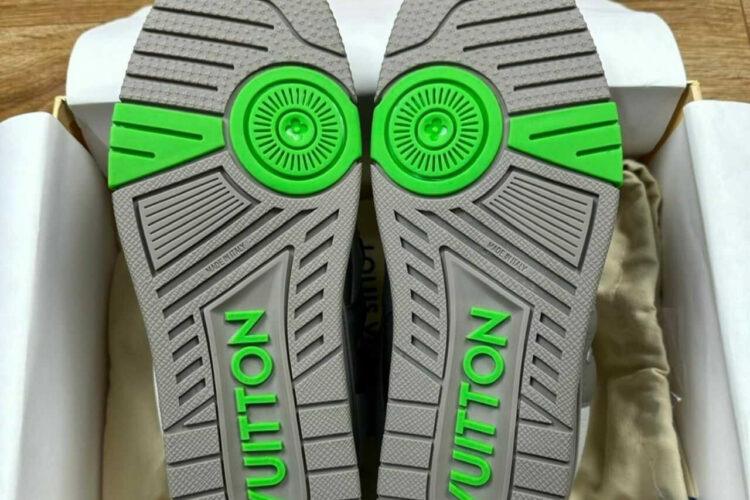 Giày LV Skate Trainer Grey Green FW23 Xám Xanh Lá