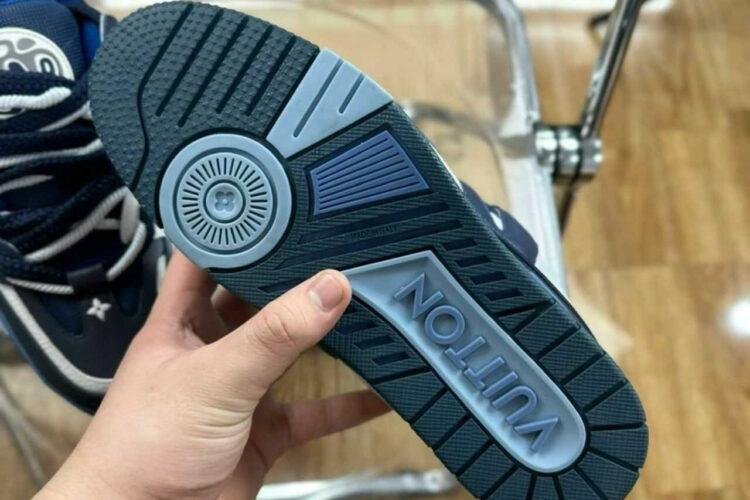 Giày LV Skate Trainers Navy Blue White FW23 Xanh Trắng