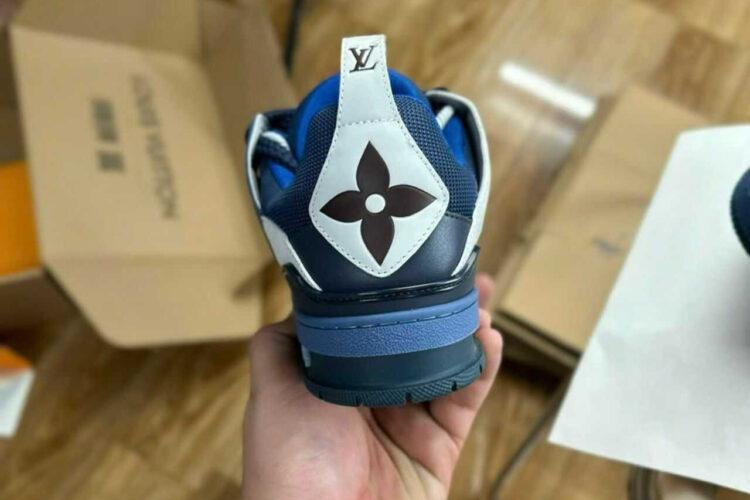 Giày LV Skate Trainers Navy Blue White FW23 Xanh Trắng