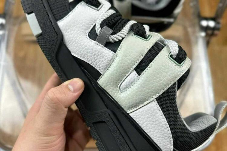 Giày LV Skate Trainers White Anthracite Grey FW23 Xám Xanh