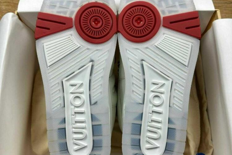 Giày LV Skate Trainers White Red FW23 Trắng Đỏ