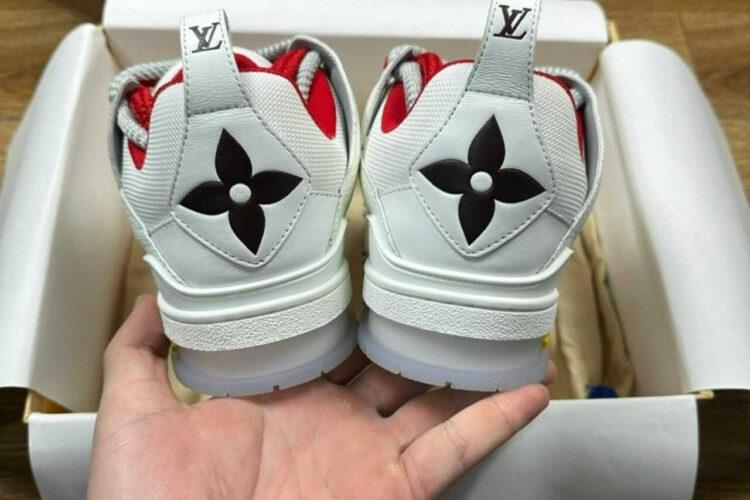 Giày LV Skate Trainers White Red FW23 Trắng Đỏ