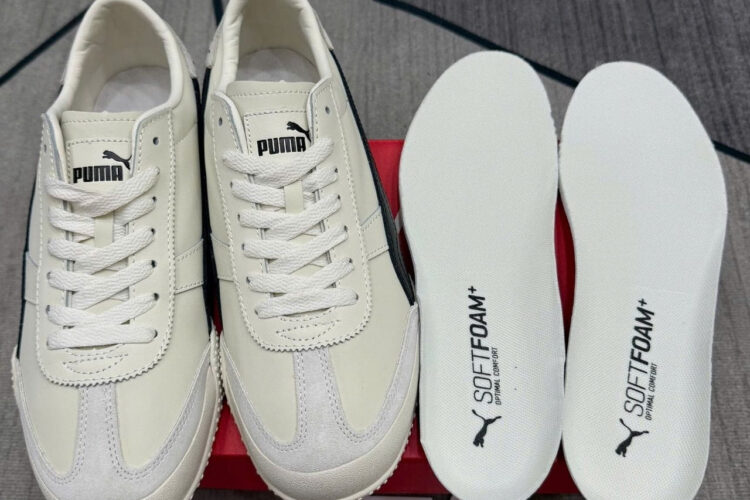 Giày Puma Bella UT Leather White Black Trắng đen