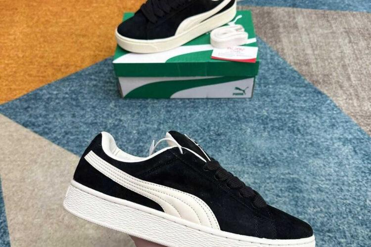 Giày Puma Suede XL Pleasures Black Ivory White đen trắng