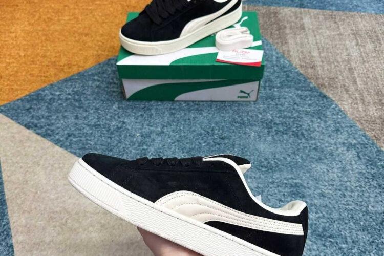 Giày Puma Suede XL Pleasures Black Ivory White đen trắng