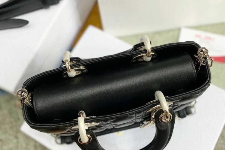 Túi Dior Small Lady D-Joy Black Lambskin GHW Đen 22CM